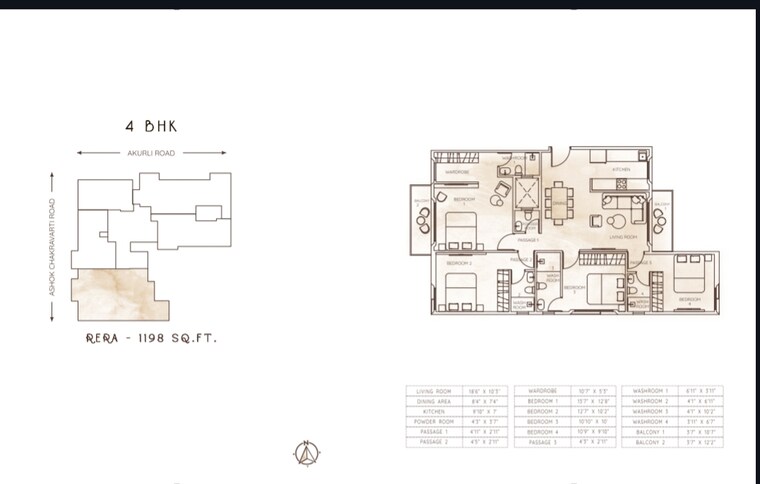 Floor Plan, sambhavparshva-tsaaya 2 Bedroom 636 Sq.Ft. Apartment In Kandivali East Mumbai 8298143