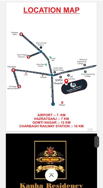 6 BHK Villa – Map Location View at Vrindavan Colony - for Sale