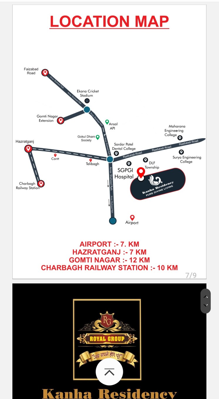 Map Location, vrindavan colony 6 Bedroom 1766 Sq.Ft. Villa In Vrindavan Colony Lucknow 8298187