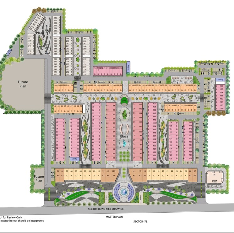 Master Plan, auric-universal-square Commercial Office Space 180 Sq.Yd. In Sector 79 Faridabad 8298233