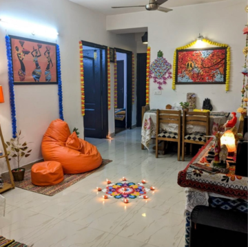 Living Room in 3 BHK Apartment at Nimbus The Hyde park, Sector 78 – for Rent
