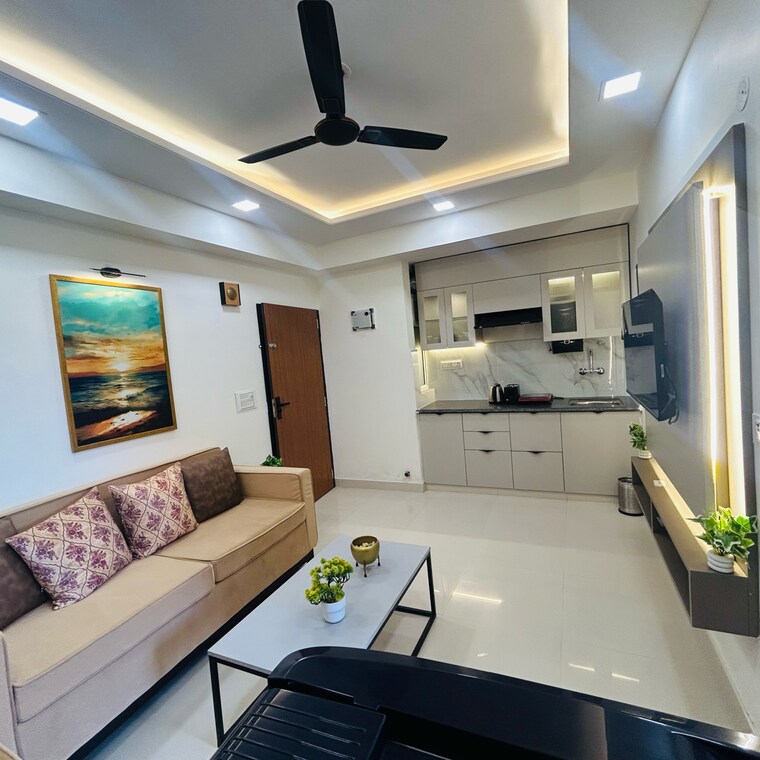 Living Room, redwood-magnus 1 Bedroom 575 Sq.Ft. Apartment In Jeerota Jaipur 8298845