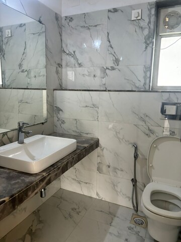 Bathroom in 3 BHK Apartment at K Raheja Heights, Malad East – for Rent