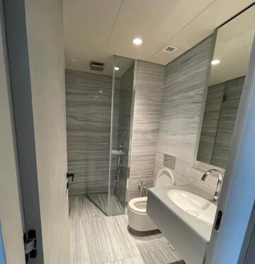 Bathroom in 3 BHK Apartment at Lodha The World Towers World One Tier 2, Worli – for Rent