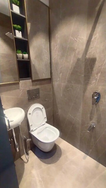 Bathroom in 3 BHK Apartment at Indiabulls Sky Forest, Lower Parel – for Rent