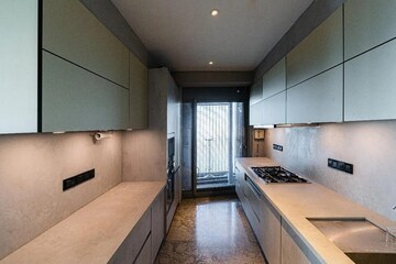 Kitchen in 4 BHK Apartment at Lodha World One, Worli – for Rent