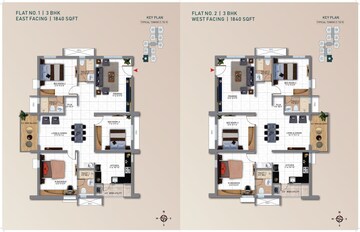 Floor Plan in 3 BHK Apartment at My Home Tridasa, Tellapur – for Sale