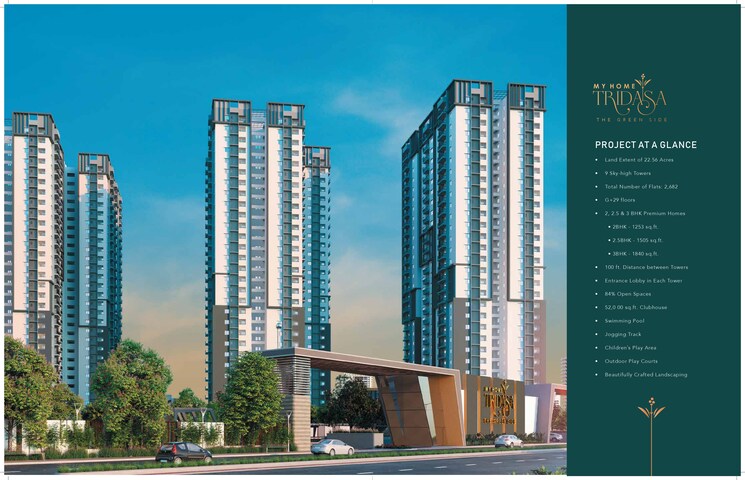 Exterior View, my-home-tridasa 3 Bedroom 1840 Sq.Ft. Apartment In Tellapur Hyderabad 8301369