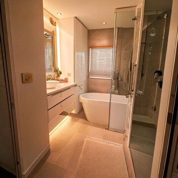 Bathroom in 4 BHK Apartment at Merlin Aquaville, Bishnupur – for Sale
