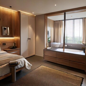 Bedroom in 4 BHK Apartment at Merlin Aquaville, Bishnupur – for Sale