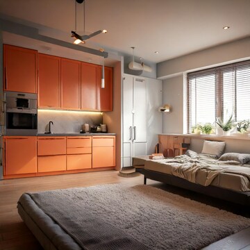 Kitchen in 3 BHK Apartment at Jain Dream One, New Town – for Rent