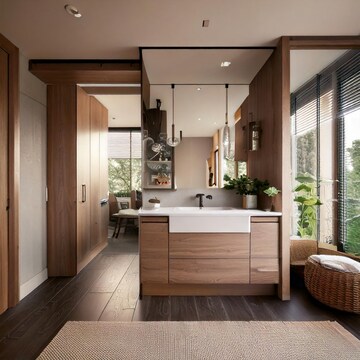 Kitchen in 4 BHK Apartment at Rishi Ecoview, New Town Action Area ii – for Sale