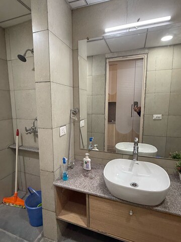 Bathroom in 1 RK Apartment at Gaur Runway Suites, Gaur Yamuna City – for Rent
