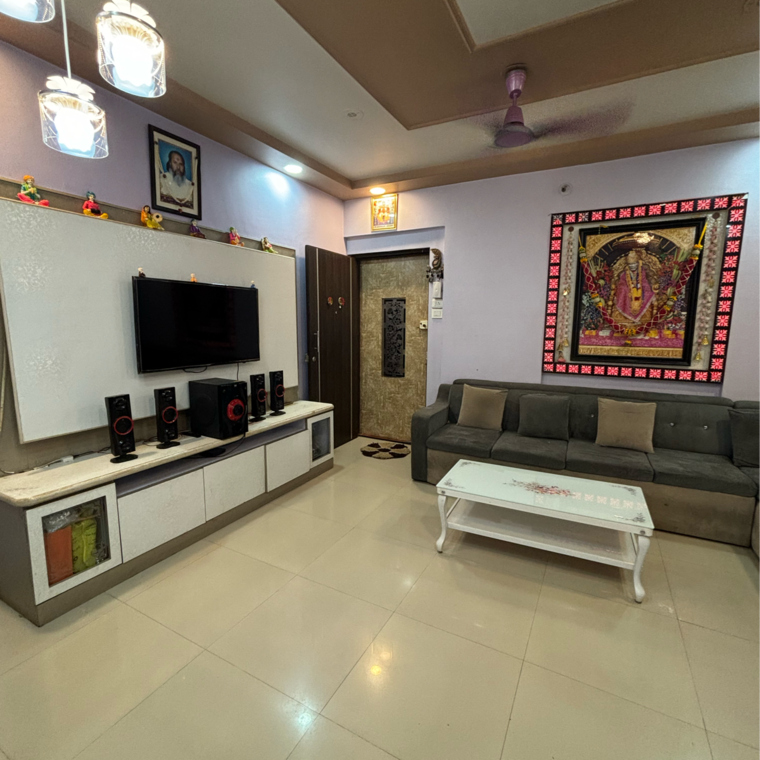Living Room, charms-paradise 2 Bedroom 965 Sq.Ft. Apartment In Ghotsai Thane 8302281