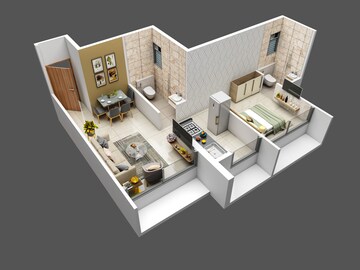 Floor Plan in 1 BHK Apartment at FSK Millennial Towers, Taloje Panchnad – for Sale