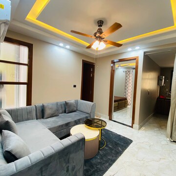 Living Room in 1 BHK Apartment at Palm Residency Chhatarpur, Rajpur Khurd Extension – for Rent