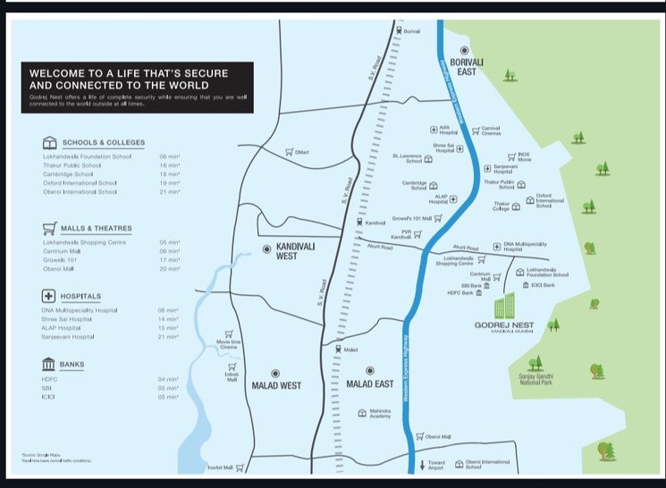 Map Location, godrej-nest-kandivali 2 Bedroom 606 Sq.Ft. Apartment In Kandivali East Mumbai 8302842