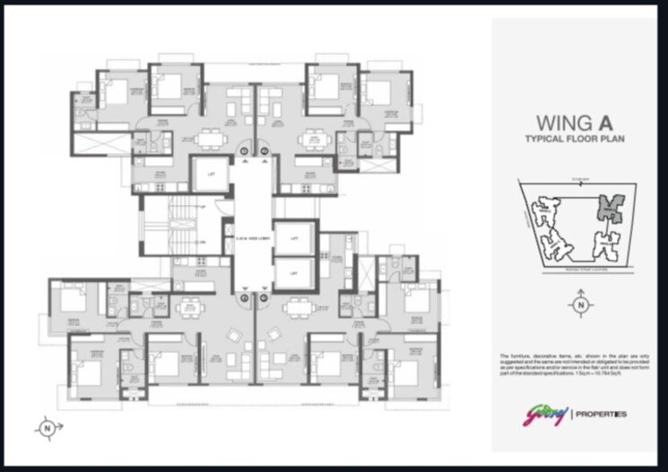 Floor Plan, godrej-nest-kandivali 3 Bedroom 860 Sq.Ft. Apartment In Kandivali East Mumbai 8302848