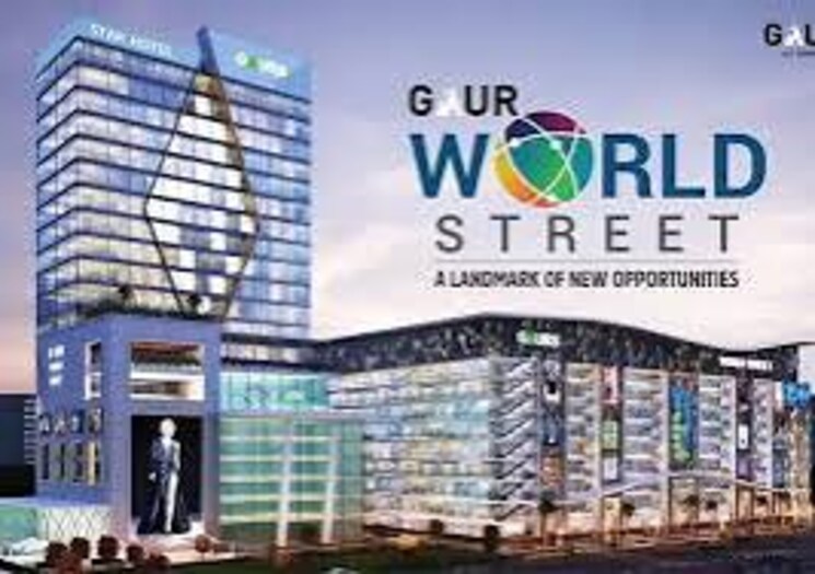 Exterior View, gaur-world-street Commercial Shop 200 Sq.Ft. In Sector 16b Greater Noida Greater Noida 8303815