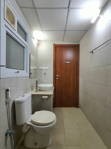Bathroom in 3 BHK Apartment at Bhartiya Nikoo Homes, Thanisandra Main Road – for Rent