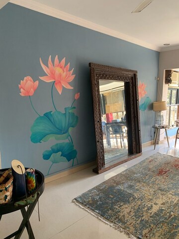 Living Room in 4 BHK Apartment at Juhu – for Rent
