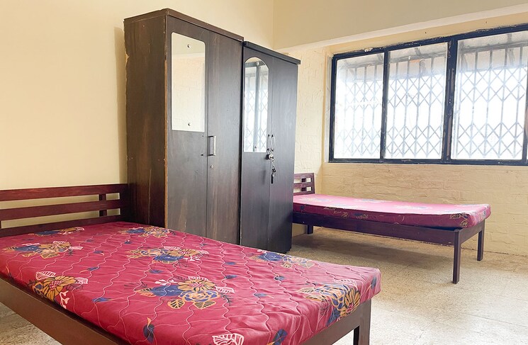 Bedroom, thane west Pg For Girls In Thane West 8305030