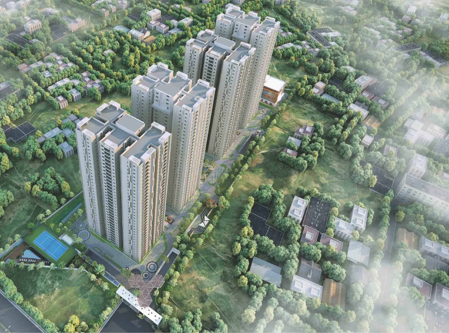 3 BHK + Pooja Room Apartment For Sale in My Home Tarkshya