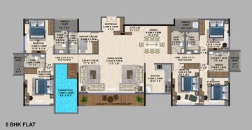 Floor Plan in 2 BHK Apartment at GNP Landmark, Khadakpada – for Sale