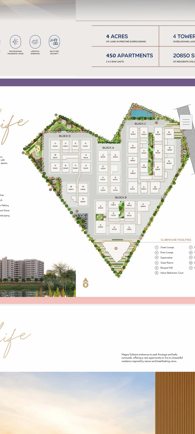 Master Plan, magna-solitaire 3 Bedroom 1650 Sq.Ft. Apartment In Peeranchuruvu Hyderabad 8306216