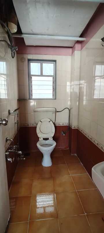 Bathroom in 2 BHK Apartment at Guru Prasad Sant Meera Apartment, Bavdhan – for Rent