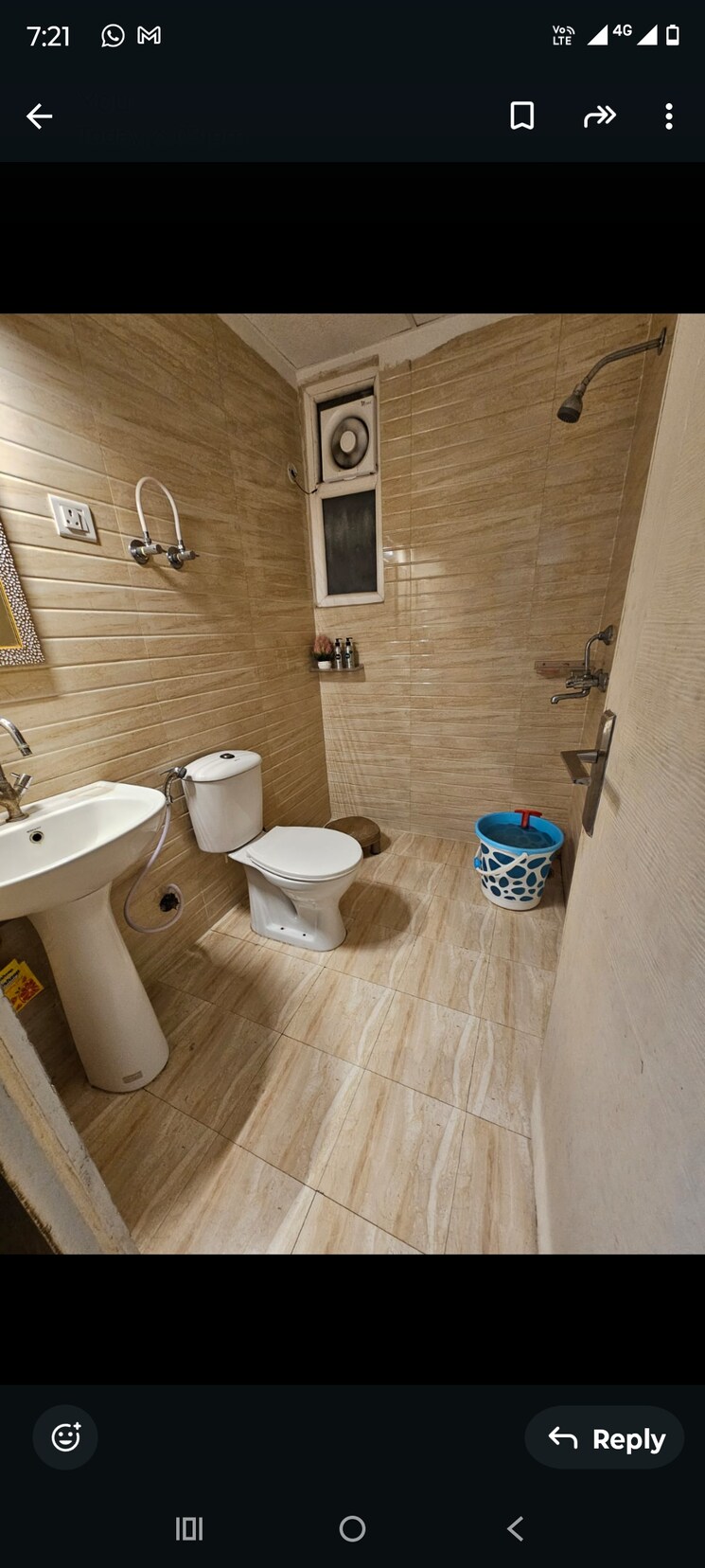 Bathroom, ajnara-klock-tower 3 Bedroom 1295 Sq.Ft. Apartment In Sector 74 Noida 8306934