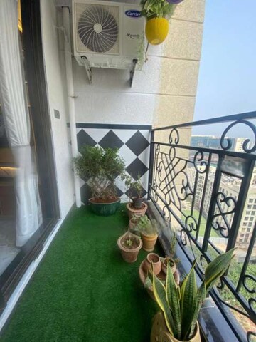 Balcony in 3 BHK Apartment at Gala Pride Palms, Kolshet Road – for Rent