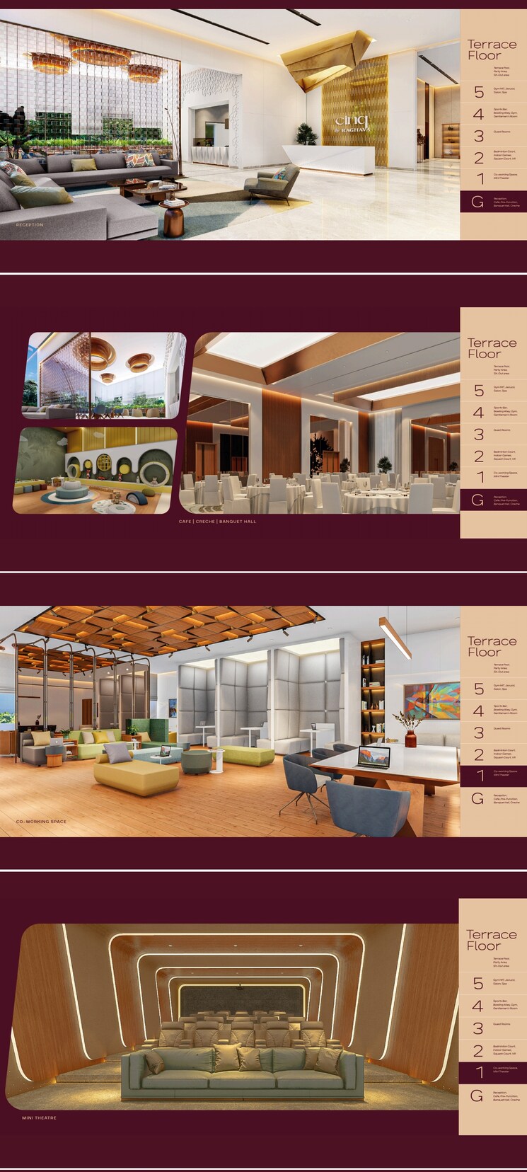 Floor Plan, raghava-cinq 4 Bedroom 3600 Sq.Ft. Apartment In Financial District Hyderabad 8307750