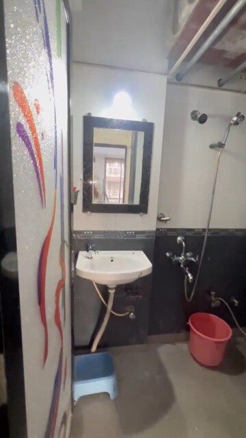Bathroom in 2 BHK Apartment at Kopar Khairane – for Rent