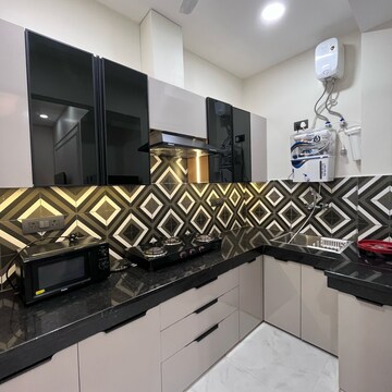 Kitchen in 2 BHK Builder Floor at Ansal Sushant Lok I, Sector 43 – for Rent