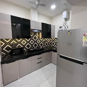 Kitchen in 2 BHK Builder Floor at Ansal Sushant Lok I, Sector 43 – for Rent