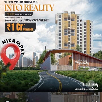 3 BHK Apartment – Exterior View View at Nizampet - for Sale