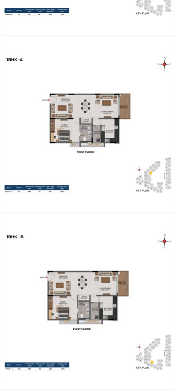 Floor Plan in 4 BHK Apartment at Casagrand Evon, Kompally – for Sale