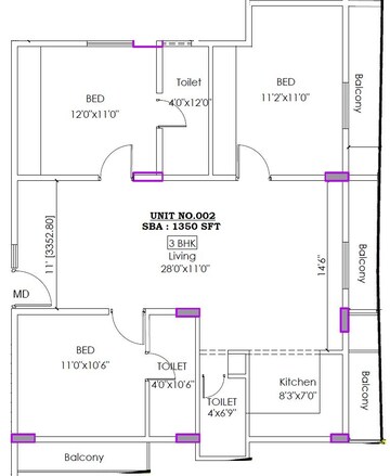 3 BHK Apartment – Map Location View at Sarjapur Road - for Sale
