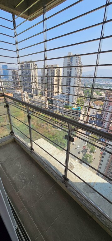 Balcony in 1 BHK Apartment at Bhairaav Goldcrest Residency, Ghansoli – for Rent