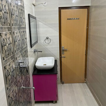 Bathroom in 1 BHK Apartment at Palm Residency Chhatarpur, Rajpur Khurd Extension – for Rent