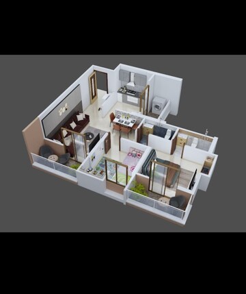 Floor Plan in 2 BHK Apartment at Kanifnath Archana Paradise, Mohammadwadi – for Rent