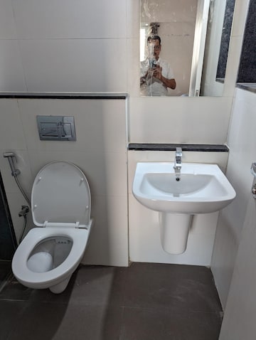 Bathroom in 2 BHK Apartment at Rustomjee Urbania Azziano, Majiwada – for Rent
