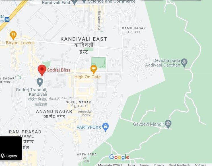 Map Location, godrej-bliss-kandivali 2 Bedroom 739 Sq.Ft. Apartment In Kandivali East Mumbai 8310073