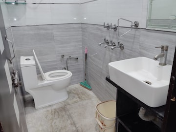 Bathroom in 2 BHK Builder Floor at Paschim Vihar – for Rent