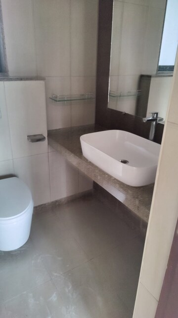 Bathroom in 3 BHK Apartment at Shapoorji Pallonji Vicinia, Powai – for Rent
