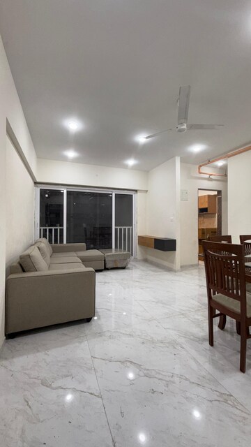 Living Room in 2 BHK Apartment at Chandak Cornerstone, Worli – for Rent