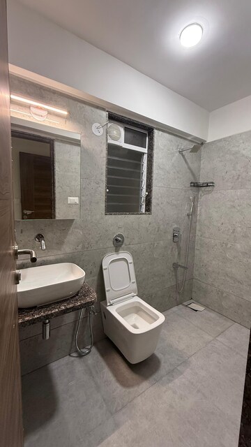 Bathroom in 2 BHK Apartment at Chandak Cornerstone, Worli – for Rent
