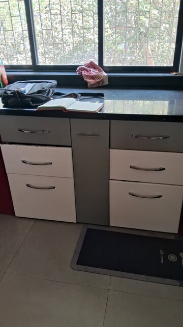 Kitchen in 3 BHK Apartment at Lok Upvan I, Manpada – for Rent