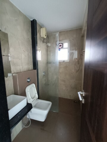 Bathroom in 3 BHK Apartment at Kabra Hyde Park, Manpada – for Rent